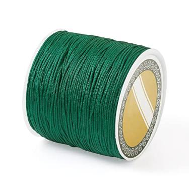 Imagem de Cheriswelry Fio De Nylon Para Contas 100 M E 0,8 Mm, Verde Escuro, Nó Chinês, Rabo Rato, Rolo Linha Macramê, Fazer Joias, Materiais Embrulho Kumihimo, Artesanato Faça Você Mesmo