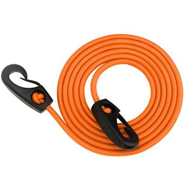 Imagem de 189cm Elastic String Boating Kayak Paddle Safety Rod Leash com carabiner para remar (Laranja)