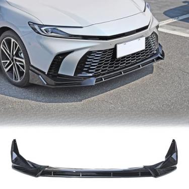 Imagem de Spoiler do para-choque dianteiro do carro peça de modificação do difusor de lábios compatível com Camry 2024-2025 capa protetora de para-choque acessórios para carro (preto brilhante)