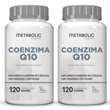 Imagem de 2x Coenzima Q10 500Mg CoQ10 Pura - 240 Cápsulas - Metabolic Farma
