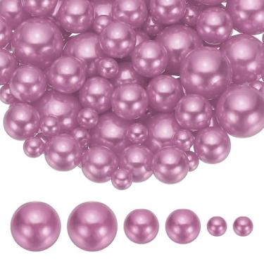 Imagem de PATIKIL Contas de pérolas falsas de 8/14/20 mm, 150 peças, enchimento de vaso, contas redondas para festa, aniversário, casamento, decoração de mesa, caixa de presente, rosa e vermelho