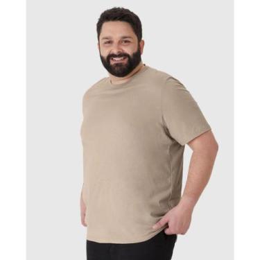 Imagem de Camiseta Básica Masculina Malwee Plus Size Ref. 87847, Marrom claro 12