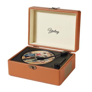 Imagem de Mala retrô Yintiny para leitor de CD com alto-falante Bluetooth 5.0