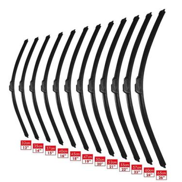 Imagem de Palhetas de Limpador de Para-brisa em Silicone com Gancho Universal - 