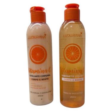 Imagem de Kit Banho Vitamina C Ludurana Sabonete e Esfoliante 2x200ml