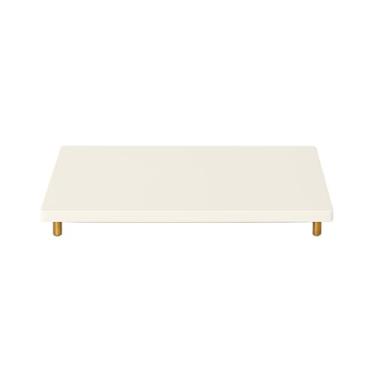 Imagem de Bandeja Lavabo,Bandeja Lavabo Vidro Branco Banheiro Lavabo Organizadora Multiuso Enfeites Decorativos(Vidro Branco)