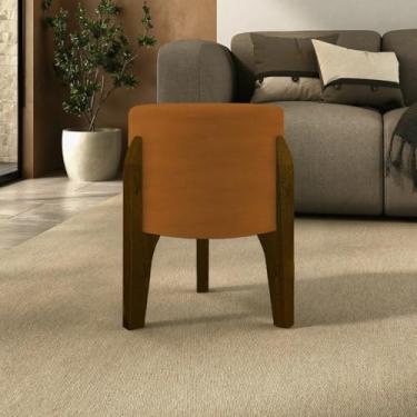 Imagem de Puff gui, tecido terracota, decorativo para sala, centro, estilo moderno