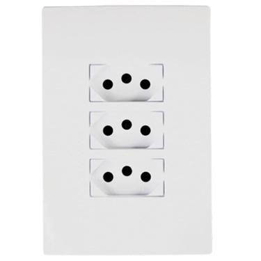 Imagem de Conjunto Tomada Tripla 20A 2P+T 4X2 Monobloco I9 94124 Ilumi