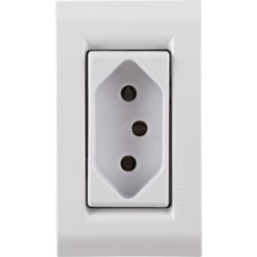 Imagem de Conjunto Para Movel 1 Tomada 2p T 10 A Tramontina Liz Branca