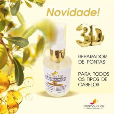 Imagem de Reparador de Pontas Glamour Hair Serum Iluminador 3D 30ml