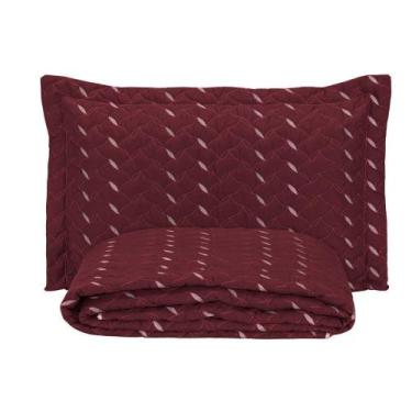 Imagem de Cobre Leito Bordado 400 Fios Heitor Solteiro 100% Poliéster - Vermelho