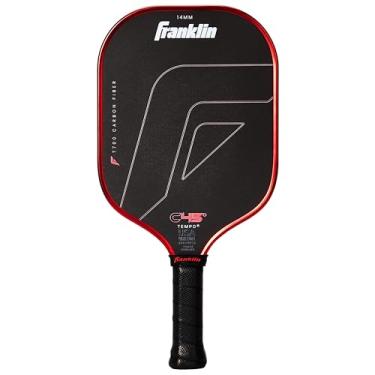 Imagem de Franklin Sports Pás PRO Pickleball – Série de fibra de carbono C45 – Aprovada oficial pela USAP + UPA – Design Pro Player, Tempo 14 mm RED