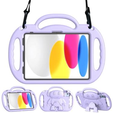 Imagem de TOEVEK Capa infantil para iPad 11ª geração (A16) 11 polegadas 2025 e 10ª geração 11 polegadas 2022 e iPad Air 11 polegadas 2025/2024 e Air 5ª/4ª geração e Pro 11, capa protetora durável com alça de