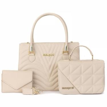 Imagem de Kit 2 Bolsas Femininas Marfim Transversal Tiracolo + Carteira – Elegante, Compacto e Versátil para o Dia a Dia Luxo