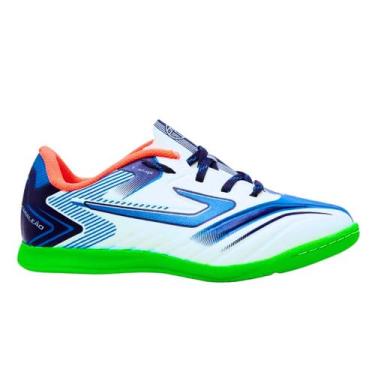 Imagem de Chuteira de Futsal Futebol de Salão Infantil Topper Camaleão, Branco m