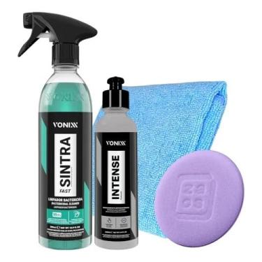 Imagem de Kit Limpeza Interna Automotiva Intense + Sintra Fast + Flanela + Aplicador