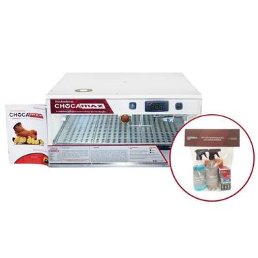 Imagem de Chocadeira Ovoscópio 80 A 90 Ovo + Kit Higienização 220Volts - Chocama