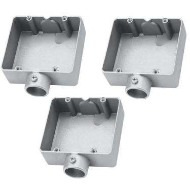 Imagem de 3 Condulete Duplo Tipo E S/rosca Medida 3/4 Em Alumínio Sieg