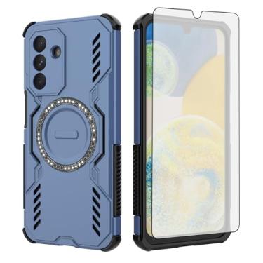 Imagem de Asuwish Capa de celular para Samsung Galaxy A26 5G com protetor de tela de vidro temperado, capa magnética e proteção à prova de choque, fina, rígida, fina, resistente, acessórios para celular A 26