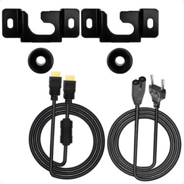 Imagem de Suporte Fixo TV Parede 13 a 70 Polegadas + Cabo HDMI Ultra HD + Cabo F