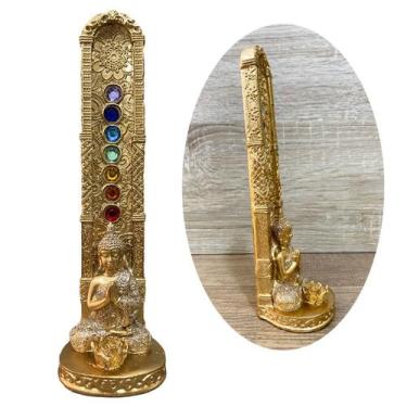 Imagem de Incensário Porta Incenso Buda Torre Meditação 7 Chakras Top - IMPMC