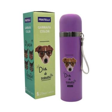 Imagem de Garrafa Color Estampa Pet Inox 480ml - Roxo - Fratelli