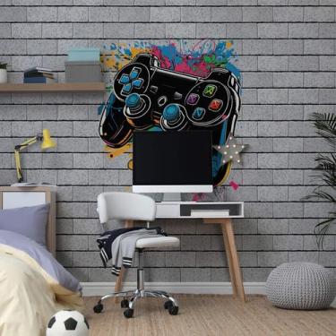 Imagem de Papel de Parede Video Game Quarto Gamer Joystick Painel 9m² - Quartinh