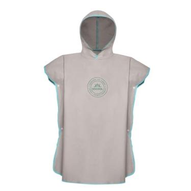 Imagem de Colaxi Poncho de microfibra com capuz para troca de roupa de mergulho, resistente, multifuncional, essencial, secagem rápida, absorvente para natação, Cinza