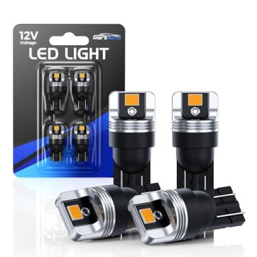 Imagem de Marsauto Lâmpada LED 194 amarela, 168 T10 2825 W5W 3525 Chipset brilhante 9-36V Lâmpada de substituição para luzes de matrícula, luz de mapa cúpula, lâmpadas de cortesia, marcador lateral, caixa de