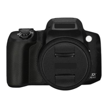 Imagem de SX70HS Adesivo de capa de câmera anti-arranhões para Canon PowerShot SX 70 HS Película protetora de câmera decalques de película (preto fosco)