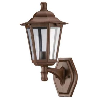 Imagem de Arandela de Parede Marrom Bivolt Luminária Colonial Lente Transparente