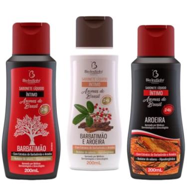 Imagem de Kit Sabonete, Barbatimão + Aroeira kit com 3 unidades - Sabonete íntimo 200ml cada