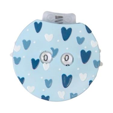 Imagem de Baoblaze Contador de tricô, ferramenta de marcação de agulha de tricô, suprimentos de costura leves e compactos, mini contador de crochê portátil, Azul