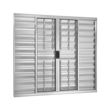 Imagem de Veneziana 6 Folhas Aluminio Brilhante  1,00x1,50 C/grade