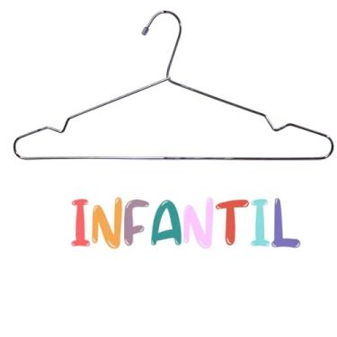 Imagem de Cabide Infantil Com cava em Aço Cromado - Para Roupas de Crianças (50)