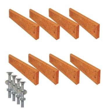 Imagem de Kit 8 Réguas Pé De Banco Madeira Acabada Verniz 150x5,5x2cm - OUTRAS M