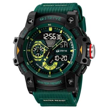 Imagem de Relógio esportivo analógico-digital masculino design luminoso 5ATM impermeavel