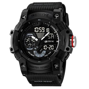 Imagem de Relógio esportivo analógico-digital masculino design luminoso 5ATM impermeavel