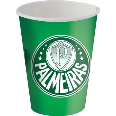 Imagem de Copo de Papel Lembrancinha Palmeiras Futebol 8 Un 200 ml Festcolor - I