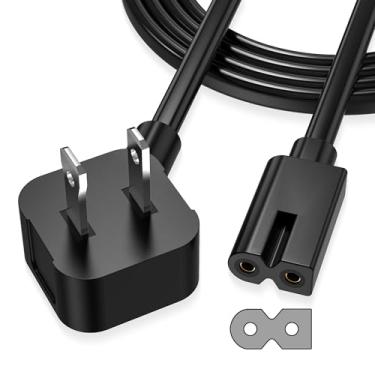 Imagem de AGVEE Cabo de alimentação polarizado para TV de 3,6 m, 2 pinos, cabo de alimentação CA 18AWG IEC C7 C7P substituição para Vizio LED D-E-M Series TV, PS1 PS2, Brother, Singer, máquina de costura