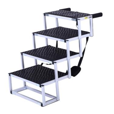 Imagem de MAVIS LAVEN Portátil para Pets, Rampa Dobrável para Cães Com Revestimento Antiderrapante Em Textura de Pegadas e Alças de Segurança para Caminhonetes, Carros, Camas, Sofás, Capacidade de