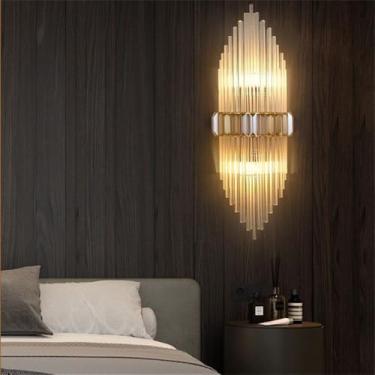 Imagem de Lâmpada De Parede LED Moderna De Cristal Luxo - Decoração De Arte Fashion Para Sala De Estar, Quarto, Villa, Hotel, Escadaria E Corredor (Estilo 17 D D20H50CM)