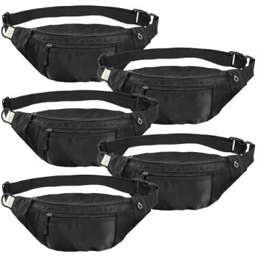 Imagem de DJAPWPX Pochete transversal à prova d'água com 10/5/2 unidades, bolsa de cintura de grande capacidade, bolso traseiro à prova de roubo e orifício para fone de ouvido para desfrutar de festivais de