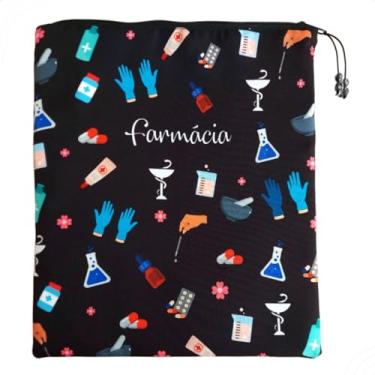 Imagem de Matellasse - Porta Jaleco e Esteto Organizador de bolsa Necessaire Personalizado Biomedicina Fisioterapia Medicina Veterinária Enfermagem Odontologia Nutrição (FARMACIA)