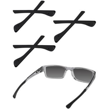 Imagem de Bwake 3 pares de meias auriculares de substituição para óculos Oakley Airdrop OX8046/Airdrop A OX8065/Airdrop MNP OX8121/Traildrop OX8104 - Preto