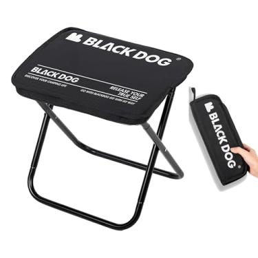 Imagem de Banqueta dobrável Blackdog ultraleve de 28 cm – Cadeira compacta de acampamento de 300 kg, estrutura X de liga de alumínio com capacidade de 120 kg, design para caminhadas, pesca e
