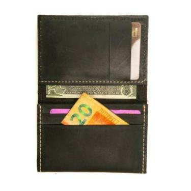 Imagem de Carteira de Couro Masculina com Porta Cartões e Cédulas - Bertoni, Mar