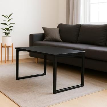 Imagem de Mesa de Centro Estilo Industrial Fabricado em Metalon 20x20 e Tampo em MDP de 15mm. Ideal para sala, Super resistente e firme. (Preto)