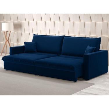 Imagem de Sofá Tango 2,40m sem caixa, Retrátil e Reclinável Veludocristal - NETSOFAS