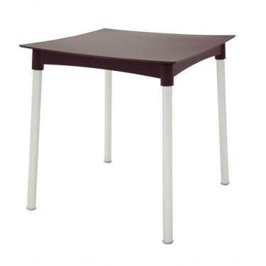 Imagem de Mesa Tramontina Diana Marrom Com Pernas De Alumínio